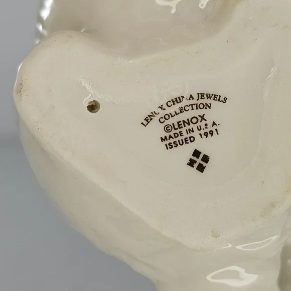 Lenox China Jewels Collection Cat Kitten Playing With Ball Figurine - Picture 8 of 8